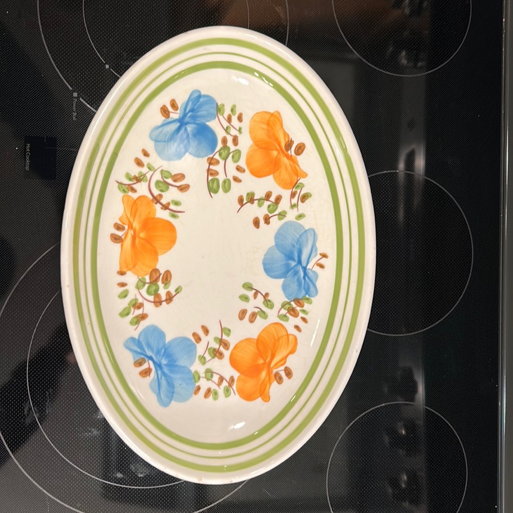 Giovanni Valdarno Ironstone Ceramica Platter Vintage made in Italy vtg